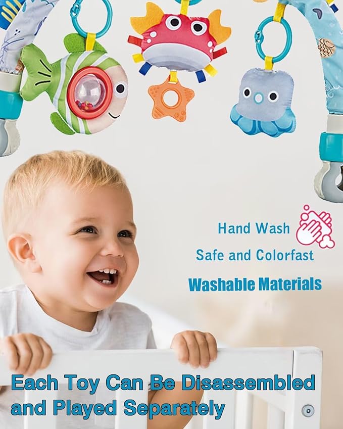 Pau1Hami1ton Baby Stroller Arch Toys, Car Seat Toys,Baby Gifts.S-19(Red Crab)