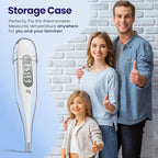 Femometer Thermometer for Adults and Kids, Digital Thermometer with Fever Alert, Memory Recall, C/F Switchable, for Oral, Rectal or Under Arm Use, Grey