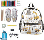Toddler Backpack for Boys Girls - 12 Inch Cartoon Excavator Kids Backpack Preschool Kindergarten Backpack Lightweight Waterproof Schoolbag Book Bag for School