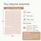 Lillefolk Baby Play Mat for Floor – 4x6ft Dusk | Soft Non Toxic Premium EVA Foam Tiles for Tummy Time, Crawling & Playroom – Waterproof Interlocking Floor Mat for Babies & Toddlers (6 Tiles)