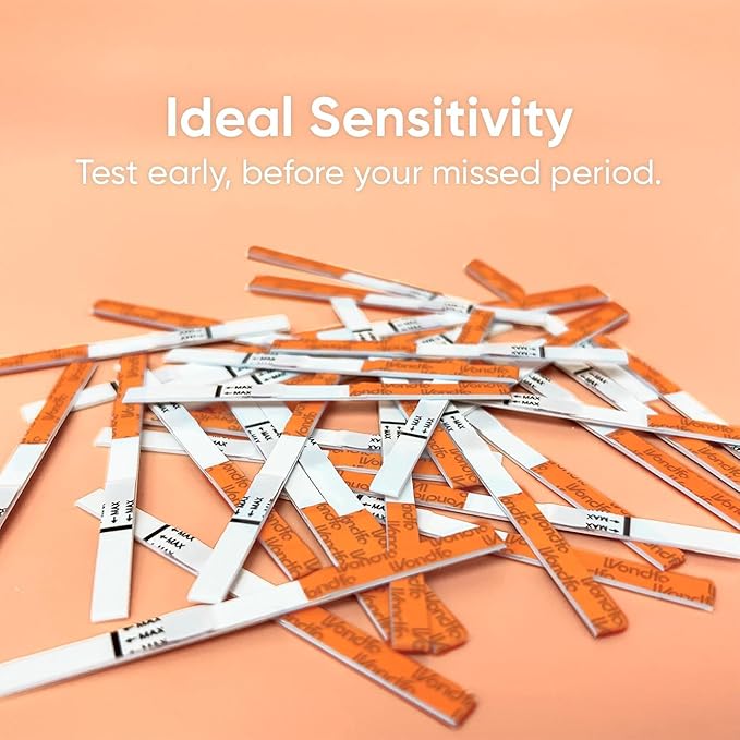 Wondfo 5mm Pregnancy Test Strips - HCG Detection 25 MIU/ml, Home Test of Reliable Result - 10 Count