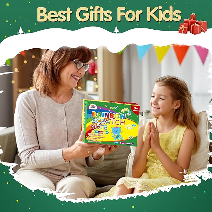 ZMLM Rainbow Scratch Party Favors Kids: Birthday Gifts Toy Bulk Scratch Art Notebook 24 Pack Birthday Goodie Bags Stuffers Girls Boys Art Craft Kit Pads Classroom Prizes School Supplies Teacher Return