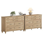 WAMPAT 2-in-1 Baby Dresser with 16 Drawers for Kids Room, Farmhouse Kids Dresser Wooden Double Dresser for Bedroom, Large 8 Drawer Dresser Set Organizer for Children’s Bedroom, Nursery Furniture