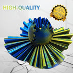 Gear Ball for ADHD 3D Printed Gear Ball Steampunk Whirling Wonder Fidget Toy Gearsphere Gear Ball for Stress and Anxiety Relaxing Fidget Ball Ideal for Sensory Needs and Autism (Laser Yellow Blue)