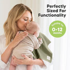 Organic Burp Cloths Baby Boy, Girl - 6-Pack Large Cotton Burping Cloths for Babies, Spit Up Rags, Super Absorbent, Ultra Soft Newborn Rag, Gender Neutral, Machine Washable, Durable (Embrace)