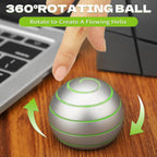 Kinetic Desk Spinning Toy, Full Body Optical Illusion Fidget Spinner Toy, Kinetic Desktop Toy Stress Ball Gift for Father Mother Kid, Cool Metal Gadget for Office Desk (1.5INCH, Sliver)