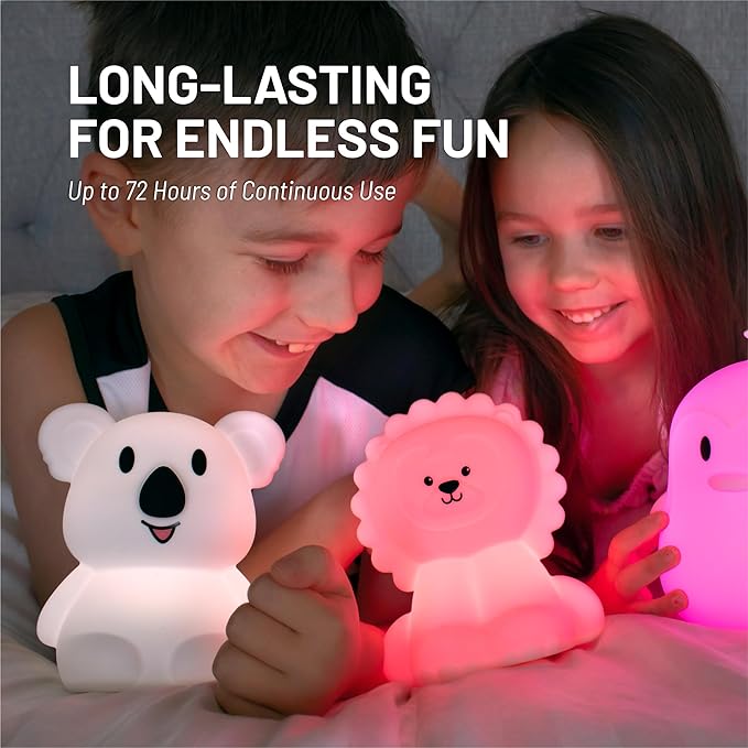 Lumipets Remote Control Silicone Night Light for Kids - Koala Design with 9 Soft Colors & Sleep Timer - Rechargeable, Battery-Operated Lamp for Bedroom | Baby Nursery, Toddler, Girls, Boys