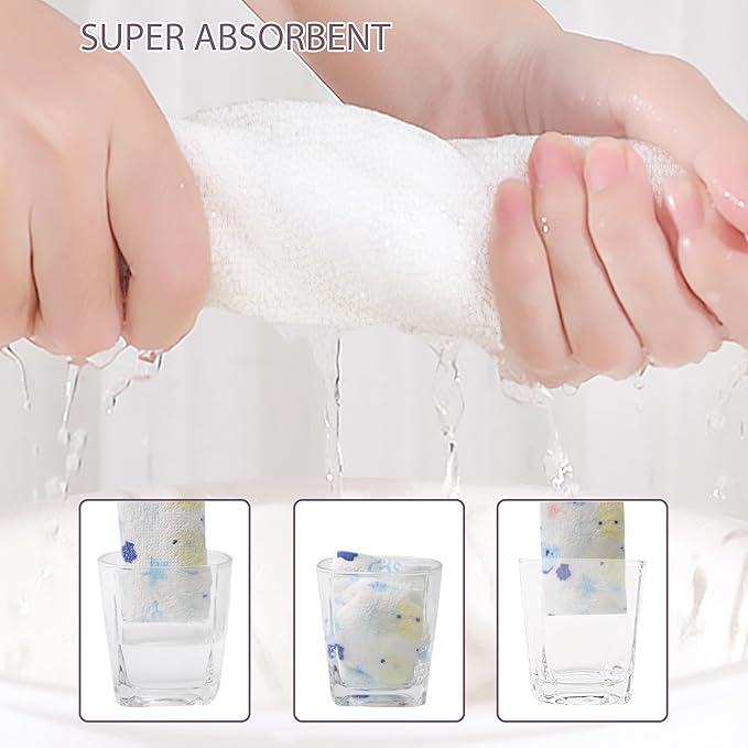 Baby Washcloths 6 Pack 100% Cotton Soft and Absorbent Terry 10" x 10" Wash Cloths Wipes for Face Hand Body Burp Rag with Sensitive Skin for Newborns Infants Toddlers