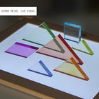 Light Experiment Loose Parts Learning Kit, Light Table Transparent Materials, STEAM Activitis for Kids 3+, Montessori & Reggio Inspired Kindergarten Preschool Classoom Accessary (Mini Size)