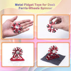 Desk-Fidget-Toys for Ferris-Wheels-Spinner: 4mins Kinetic-Metal-Spinner, Cool-Gadgets-Stuff for Kid Children Teen Adult EDC-Toy, ADHD Tools Stress Relief for Office Home School Men Woman Christmas