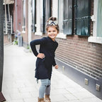 2pcs Navy Blue & White Lace Hair Bows, Alligator Bow Hair Clips, Handmade Hair Accessories