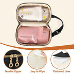 Damero Breastmilk Cooler Bag with 4 Ice Packs -Breastmilk Cooler Travel Bag Organizer with Detachable Buckle Handle for Daycare and Breastfeeding Mom,Black