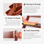 FORNEL Adjustable High Chair in Dark Walnut Finish | The Forever Chair That Grows from Toddler to Adult | Premium Solid Wood Construction