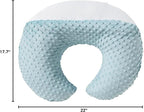 Nursing Pillow and Positioner Breastfeeding and Bottle Feeding, Propping Baby, Tummy Time, Sitting Support for Baby Boy Baby Girl, with Removable Dots Cover (Blue)