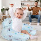 Nursing Pillow for Breastfeeding, Breastfeeding Pillows for More Support for Mom and Baby, with Plus Size Ergonomic Design and Removable Cotton Cover, Blue