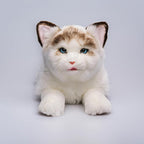 Blinks, Meows & Purrs Realistic Stuffed Cat Interactive Companion Robot Pets 14"