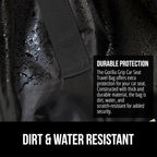 GORILLA GRIP Car Seat Travel Bag for Airplane Gate Check, Easy Carry Padded Backpack Bags Cover Carseats, Infant Baby Carriers and Toddler Booster Seats for Airport, Child Air Travels Essential, Black