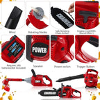 3 Pcs Toy Gardening Tool Set for Kids Toy Leaf Blower Weed Trimmer Chainsaw Pretend Play Set with Lights and Sounds Birthday for Boys Girls