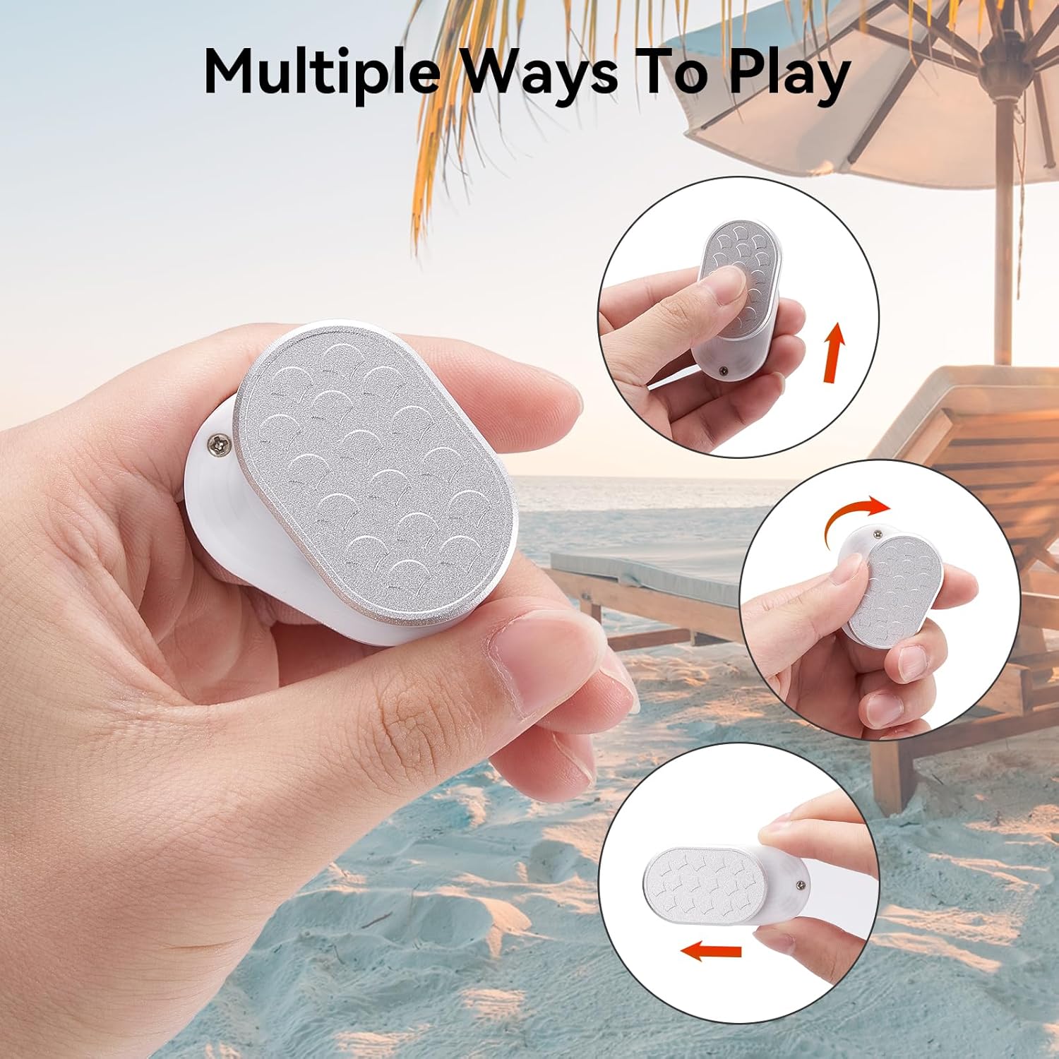 EDC Magnet Fidget Slider - Sliver Seashell Design Push Card Adults Magnetic Clicker Block with Anxiety Stress Relief, Sensory Haptic Office Desk Toy for ADHD, Gifts for Boyfriends and Father