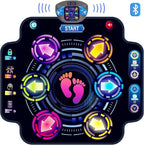 【Upgraded】KIZJORYA Dance Mat for Kids, Electronic Light-up Dance Pad with Wireless Bluetooth 5 Speeds 9 Levels, Dancing Mat for Toddlers Music Game Dance Toy for Girls Boys 3 4 5 6 7 8 9 10+ Year Old