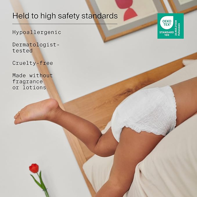 Coterie The Pant, Size 3, Pull Up Style Diapers for Sensitive Skin, Hypoallergenic, Super Absorbent Overnight Leak Protection, 12/24 M (14-24 lbs) 144 Count