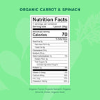 Serenity Kids 6+ Months Veggie Puree Baby Food Pouches - Carrot, Spinach & Basil - USDA Organic Baby Food & Allergen Free - No Added Sugar & BPA Free - 3.5 Oz, 12 Pack