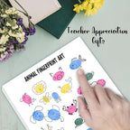 SHINCO Cute Teacher Appreciation Gift Fingerprint Art, Animal Fingerprint Art, Children's Creative Souvenirs, Children's Day DIY Souvenirs