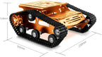 Tank Car Chassis with Encoder Motor, Shock Absorbing Robot Chassis Full-Metal Robotic Moving Platform Track for RaspberryPi Arduino Jetson Microb DIY Maker Smart Robot Car Learning Kit