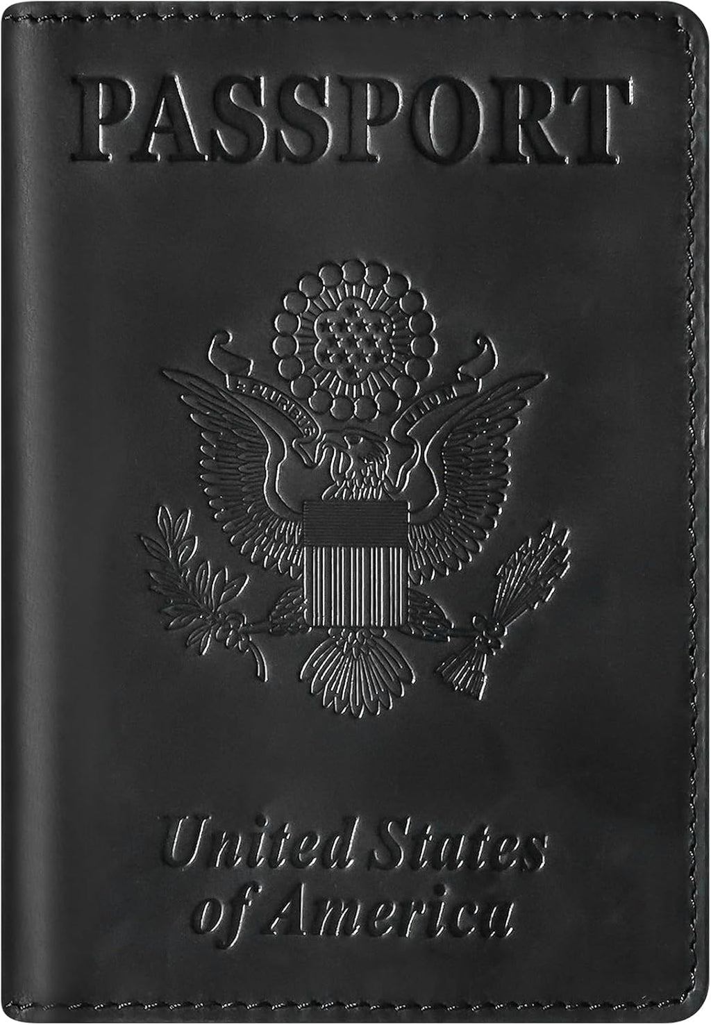 BIAOTIE Premium Leather Passport Holder Covers, Rfid Travel Wallet Passport Document Holder, Travel Essentials Wallet Cover Case for Men and Women (Black)