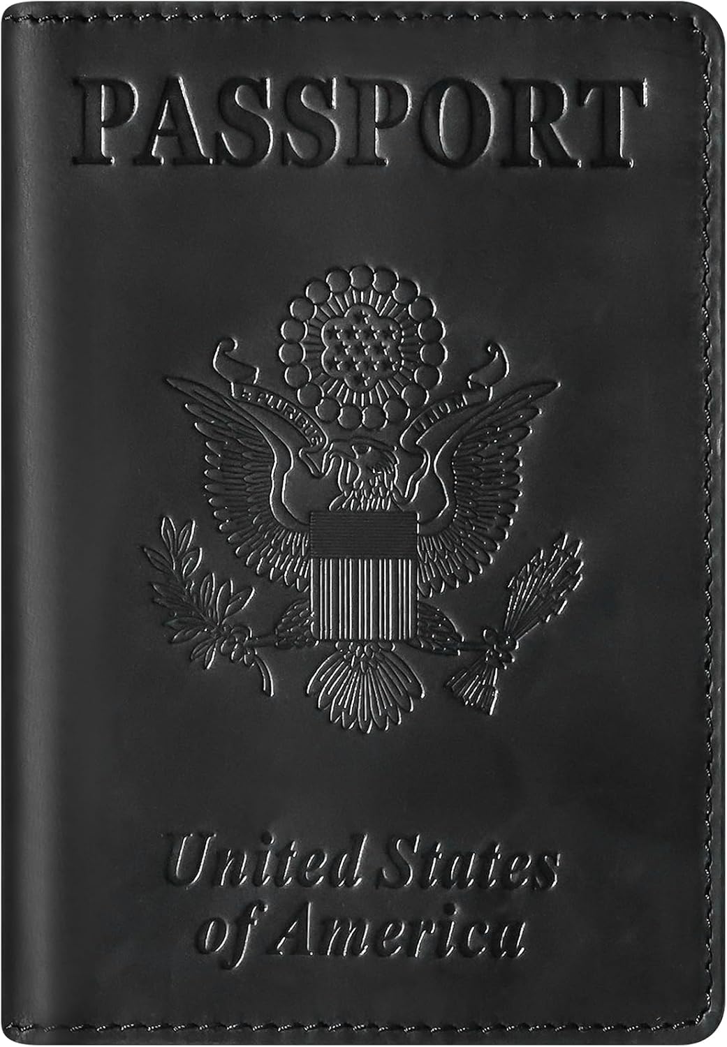 BIAOTIE Premium Leather Passport Holder Covers, Rfid Travel Wallet Passport Document Holder, Travel Essentials Wallet Cover Case for Men and Women (Black)