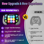 2024 New Fast Push Game Light Up Pop Fidget Toys,Its Electronic Handheld Game for Kids Teens Adults,Youth Quick Push Buttons Gamepad,Xmas Birthday Gifts Toys for Boys Girls,Ages 3 and Up(Black)