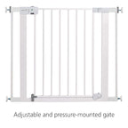Safety 1st Easy Install Baby Gate for Doorways, Auto-Close Pressure-Mounted Magnetic Latch, Indoor Dog Gates, No Drilling, Fits 29"-38", Black