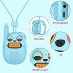 Qniglo Walkie Talkies for Kids Rechargeable 2 Pack,Christmas Birthday Gifts Toys for Age 3-12 Boys Girls, Long Range Kids Walkie-Talkie with FM Radio for Family Adventure Camping Hiking Spy Games