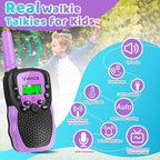 Vvinca Walkie Talkies for Kids, Rechargeable Walkie Talkie 2 Pack Toy Gift for 3-12 Year Old Girl Boy with 22 Channel 2 Way Radio Flashlight 3 Mile Long Range for Adventure Game Camping Outdoor