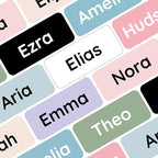 Personalized Name Labels for Kids (120) – Custom Waterproof & Durable Stickers for Clothing, Daycare, Office & School Supplies - Solid Color