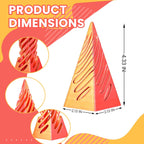 Impossible Pyramid Passthrough Sculpture, 3D Printed Spiral Cone Fidget Toys, Anxiety Relief Pass Through Pyramid Fidget Toy, Stress Relief Desk Toy Adults, Christmas, Birthday Gifts (Gold Red)