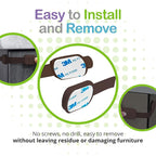 Adjustable & Reusable Child Safety Cabinet Locks & Latches, Baby Proofing Door Window, Cabinet, Toilet, & Refrigerator Lock, Child Safety Strap Locks with Adhesive Pads, Pack of 6, Brown - Wonderkid