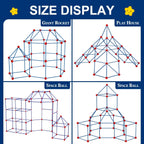 Fort Building Kit for Kids,STEM Construction Toys, Educational Gift for 4 5 6 7 8 9 10 11 12 Years Old Boys and Girls,Ultimate Creative Set for Indoor & Outdoors Activity,200 Pcs,Original