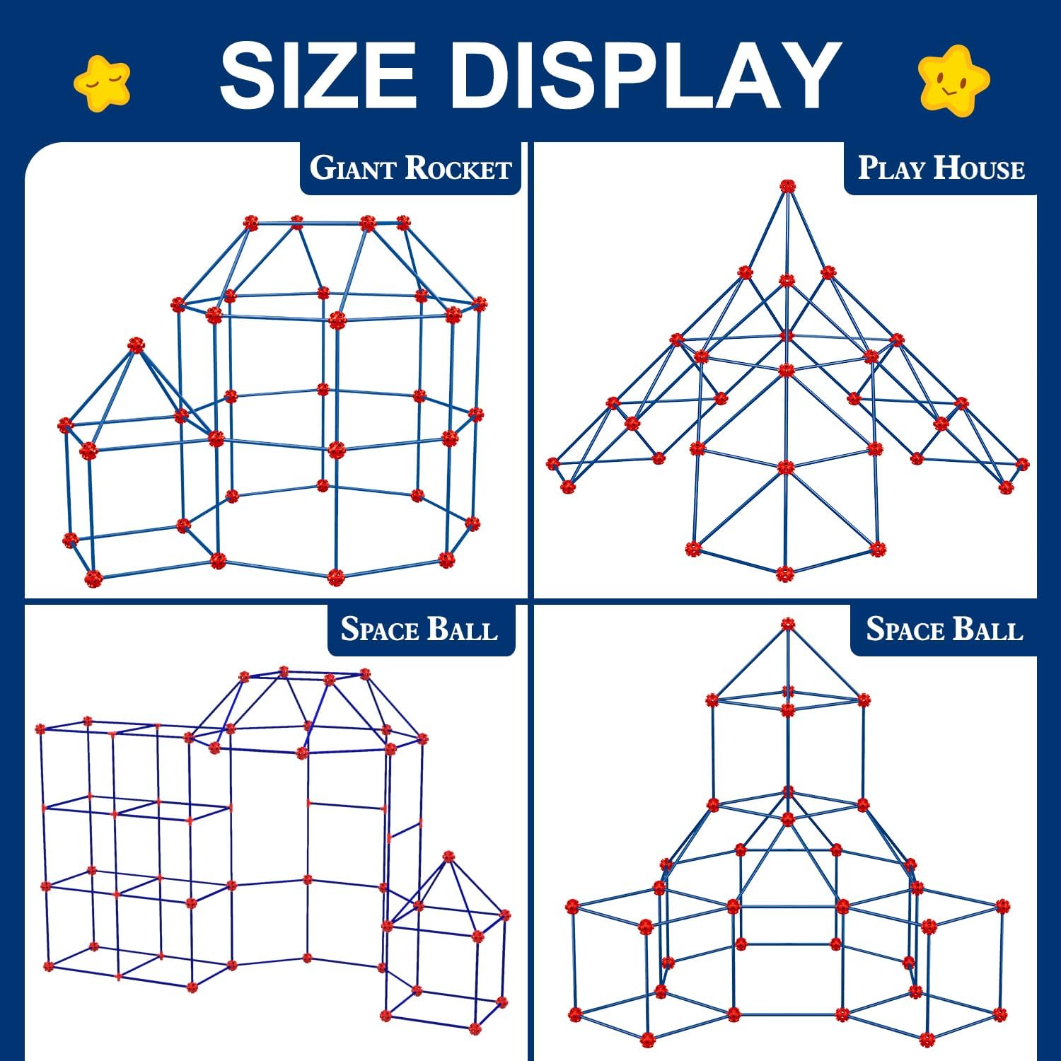 Fort Building Kit for Kids,STEM Construction Toys, Educational Gift for 4 5 6 7 8 9 10 11 12 Years Old Boys and Girls,Ultimate Creative Set for Indoor & Outdoors Activity,200 Pcs,Original