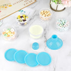 Accmor Formula Dispenser On The Go, 5 Compartments Stackable Formula Container for Travel, Baby Milk Powder Kids Snack Container, BPA Free