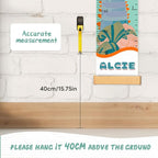 Personalized Name Growth Chart for Kids, Cute Dinosaur Baby Height Chart, Canvas Height Measuring Rulers for Boys Girls, Nursery Decor Baby Boy Girl Growth Ruler Measuring Board