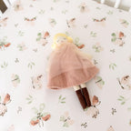 Crane Baby Crib Sheet - 100% Cotton, Breathable Fitted Sheet for Standard Crib Mattress (28"x 52"), Butterfly Pattern for Boys and Girls