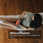 DOSS SoundBox Pro Bluetooth Speaker with 20W Stereo Sound, Active Extra Bass, IPX6 Waterproof, TWS Pairing, Multi-Colors Lights, 20H Playtime, Portable for Beach, Outdoor-Orange