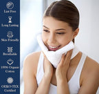 Delara Organic Cotton Luxuriously Plush Washcloths Pack of 6 | GOTS & Oeko-TEX Certified | Premium Quality Face Towels | Feather Touch Technology|650 GSM Long Staple|Soft, Quick Dry & Ultra-Absorbent