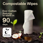 Winner 100% Cotton Dry Wipes, USDA Certified Baby Wipes, 33% Thicker & Ultra Soft, Hypoallergenic & Unscented for Baby Sensitive Skin, Wet/Dry for Diaper Changes, Meals & Cleanup, 240ct, Pack of 3