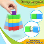 72pcs Magnetic Building Blocks for Toddlers, Large Magnet Construction Cube Toys for Kids, Preschool STEM Educational Sensory Montessori Square Toy for 3 4 5 6 Boys & Girls
