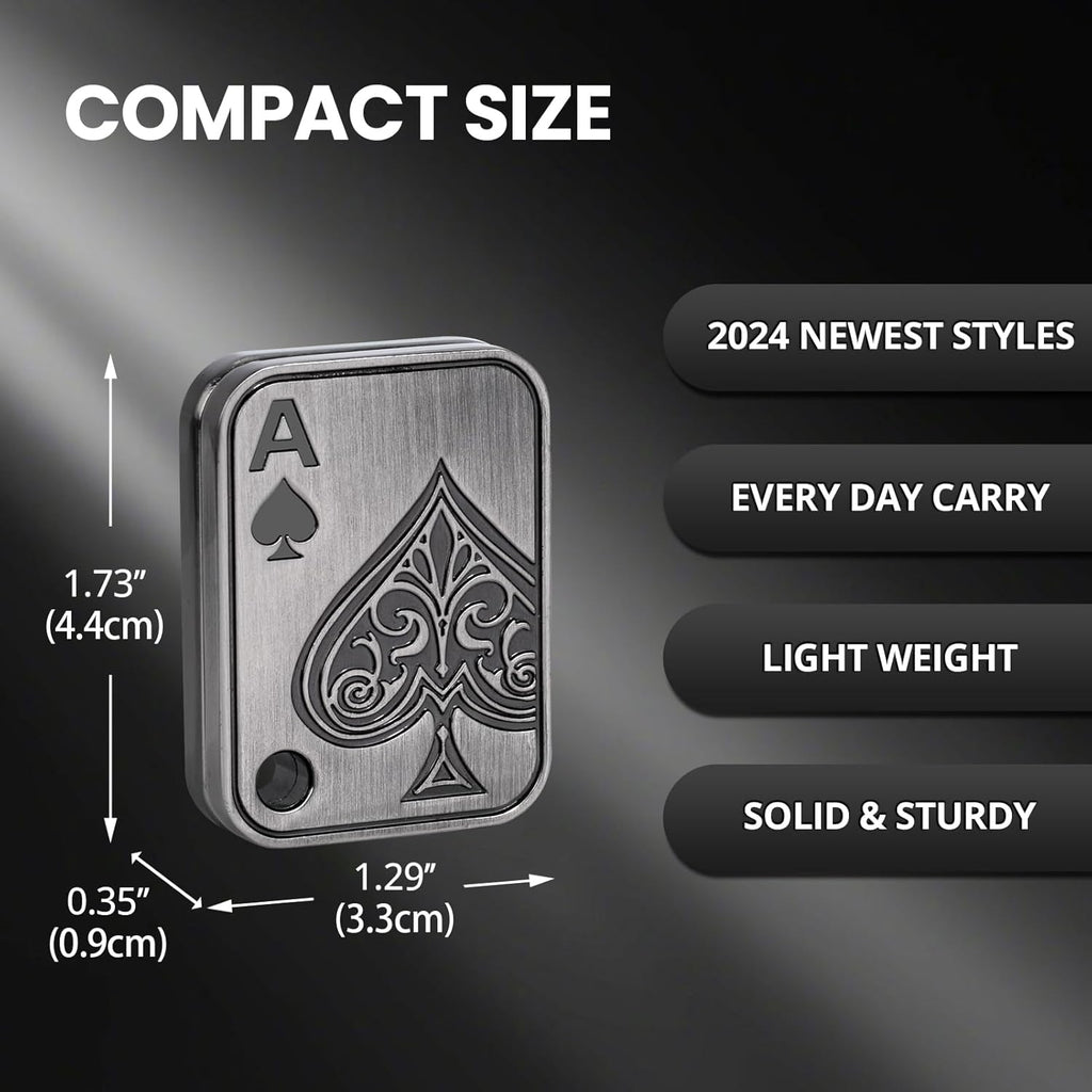 EDCFANS Fidget Sliders, Metal Fidget Toys Adults, Magnet Fidget Toys for Anxiety ADHD, EDC Fidgets Push Poker Card, Stress Relief Desk Toys for Office, Cool Gadgets Gifts for Teens Men