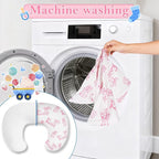 Nursing Pillow, Ergonomic Breastfeeding Pillow for Breastfeeding & Bottle Feeding, Standard Size Breathable with Washable Cover, Hypoallergenic, Tummy Time & Sitting Support