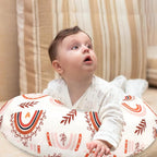 Pea Pod Nursing Pillow Cover Soft & Stretchy Removable Slipcover for Breastfeeding Pillows, Comfortable Nursing Pillow Case for Newborn, Snug Fit, Washable Feeding Pillow Slipcovers in Boho Rainbow