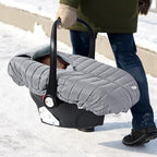 Orzbow Winter Car Seat Cover - Baby Car Seat Cocoon Cover for Boys & Girls, Warm Carseat Canopy Cover to Protect Baby from Wind, Rain & Snow, Waterproof, Universal Fit for Infant Car Seat, Light Grey